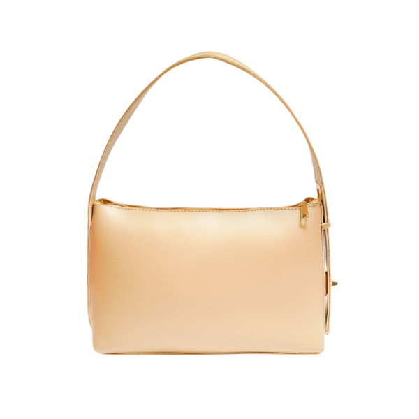 Single Internal Compartment Beige Handbag